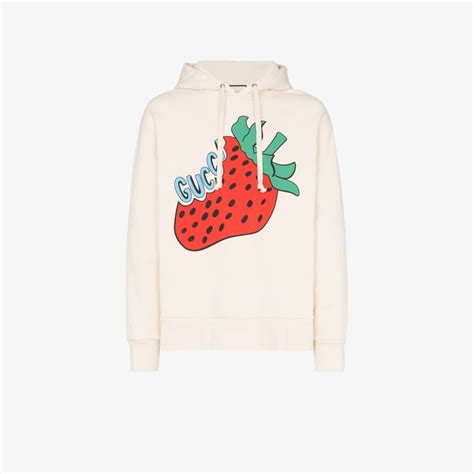 gucci kids strawberry|Gucci strawberry hoodie.